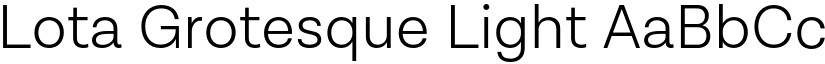 Lota Grotesque Light font