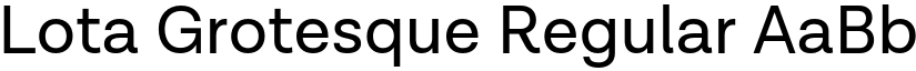 Lota Grotesque Regular font