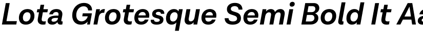 Lota Grotesque Semi Bold It font