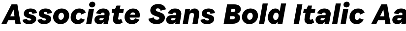 Associate Sans Bold Italic font