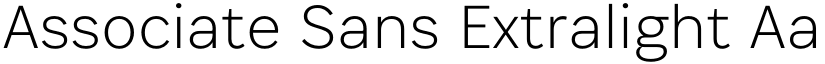 Associate Sans Extralight font