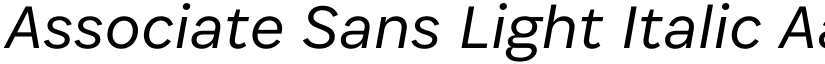 Associate Sans Light Italic font