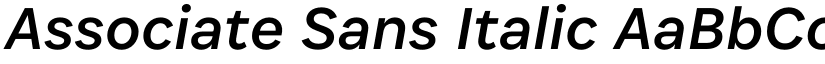 Associate Sans Italic font