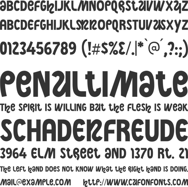 Night Court font preview