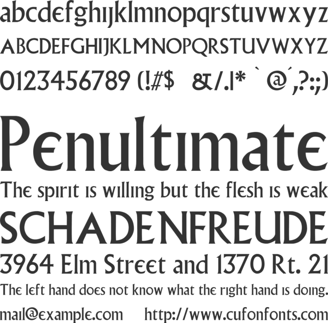 Village font preview