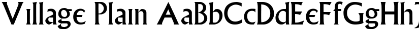 Village Plain font