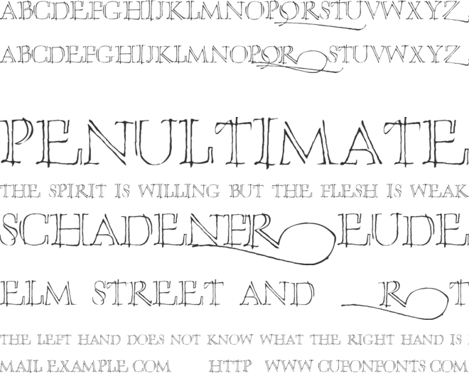 Umberette font preview