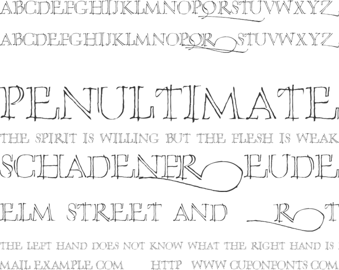 Umberette font preview