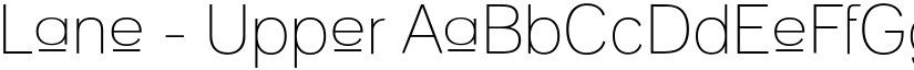 Lane - Upper font