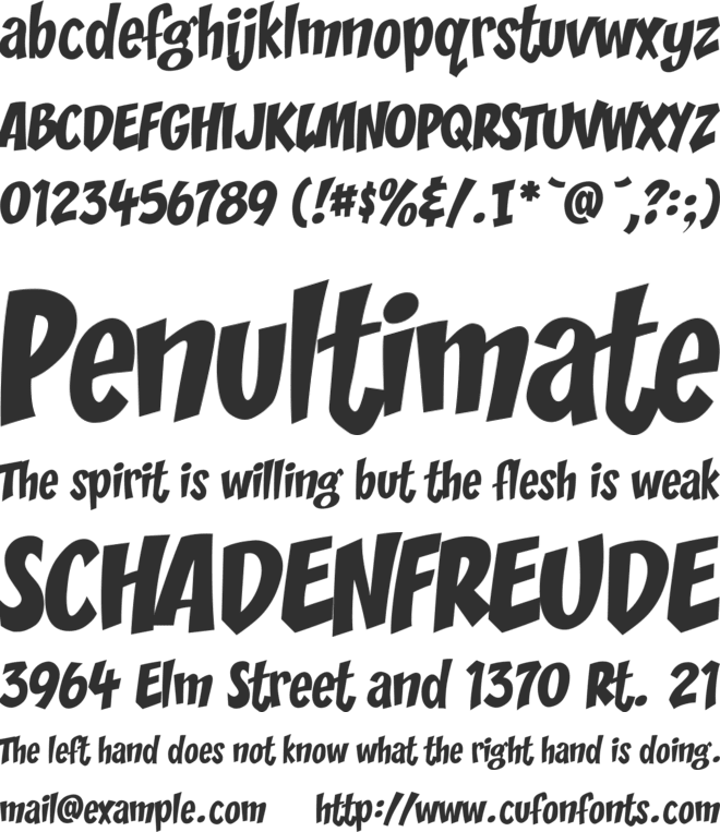 CCZoinks font preview