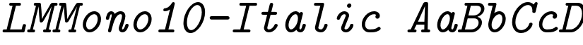 LMMono10-Italic font