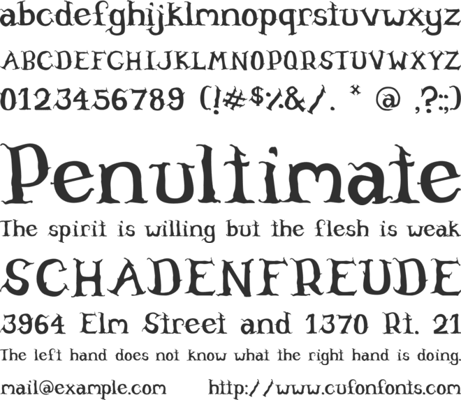 Willowheart font preview
