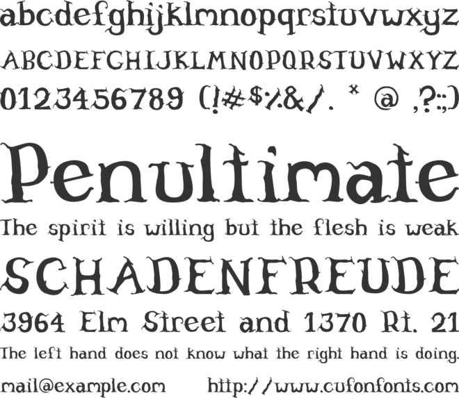 Willowheart font preview