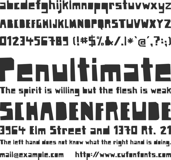 Paper Johnny font preview