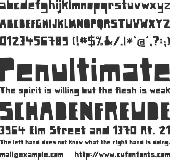 Paper Johnny font preview