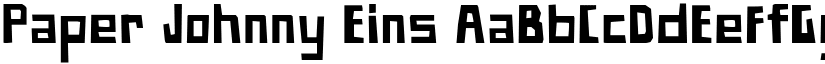 Paper Johnny Eins font
