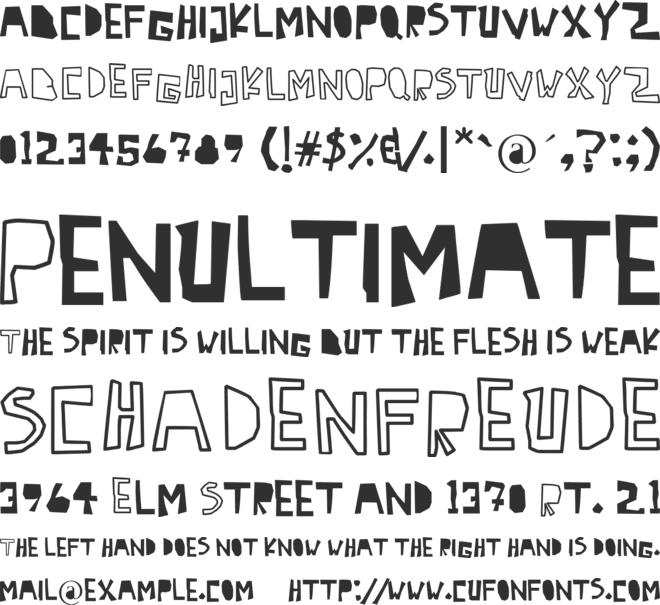 Antidotes font preview