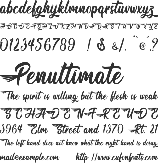 Mocking Bird - Personal Use font preview
