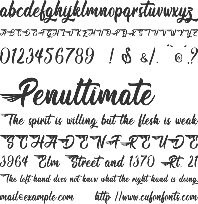 Mocking Bird - Personal Use font preview