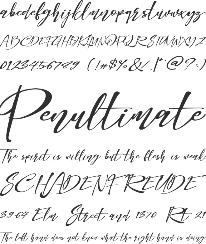 Bellome font preview