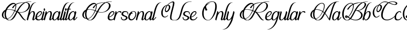 Rheinalita Personal Use Only Regular font