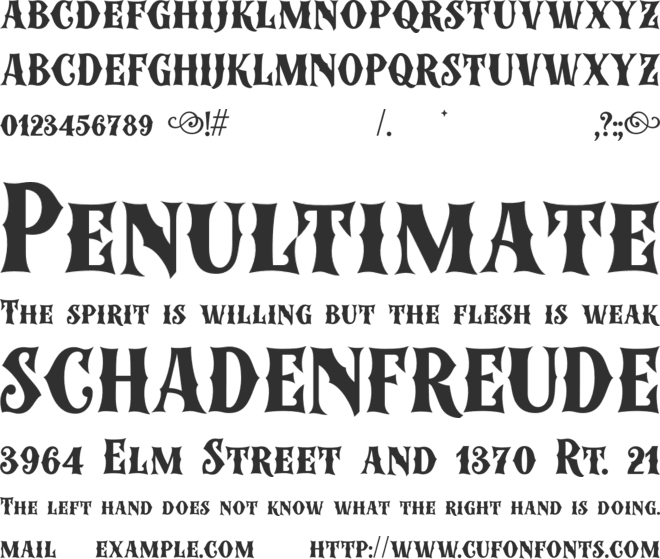 Colder Weather font preview