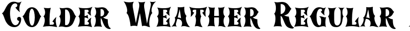 Colder Weather Regular font