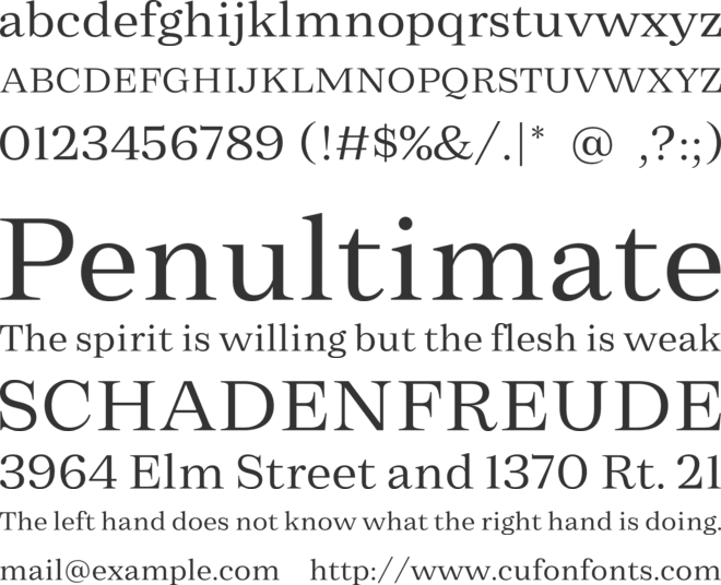 Zeit font preview