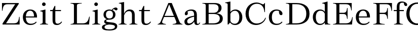 Zeit Light font