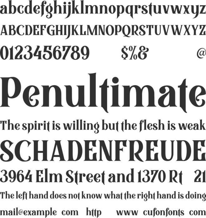 Black Quality font preview