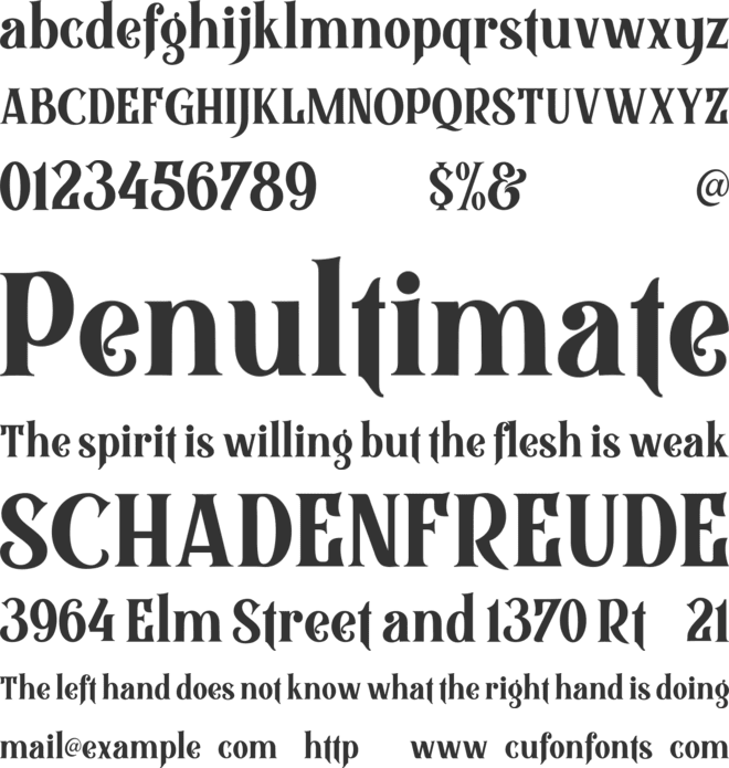 Black Quality font preview