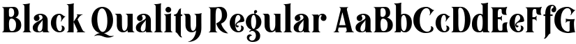 Black Quality Regular font