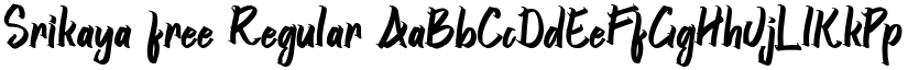 Srikaya free Regular font