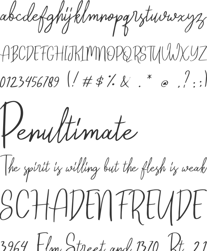 Reghina Font font preview