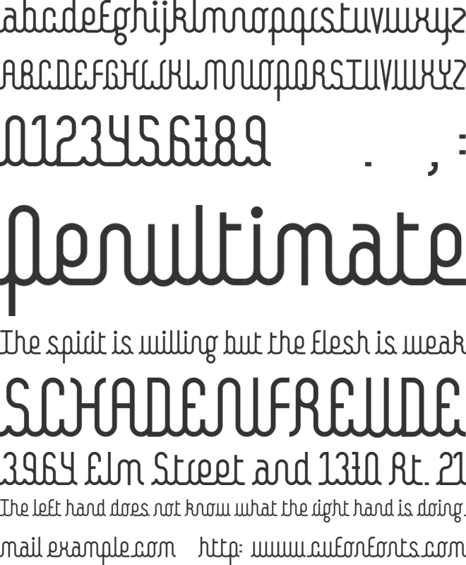 Kamalo font preview