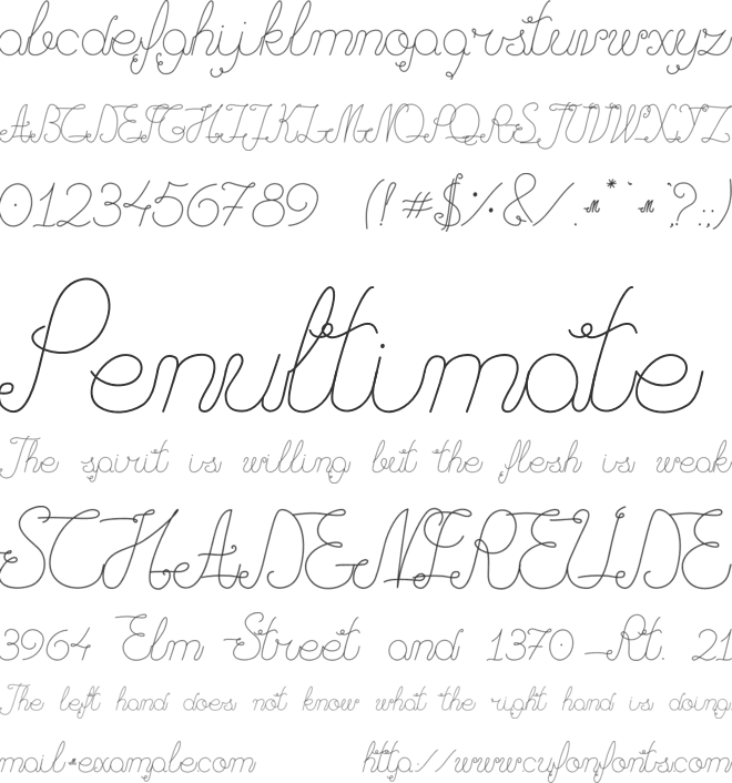 Mjellma font preview