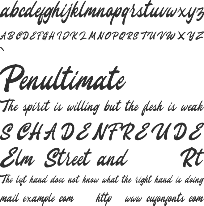 Callerious font preview