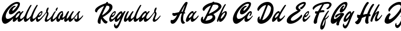 Callerious Regular font