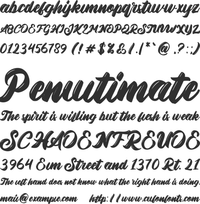 Qickie font preview