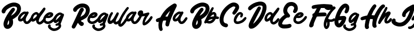 Badeg Regular font
