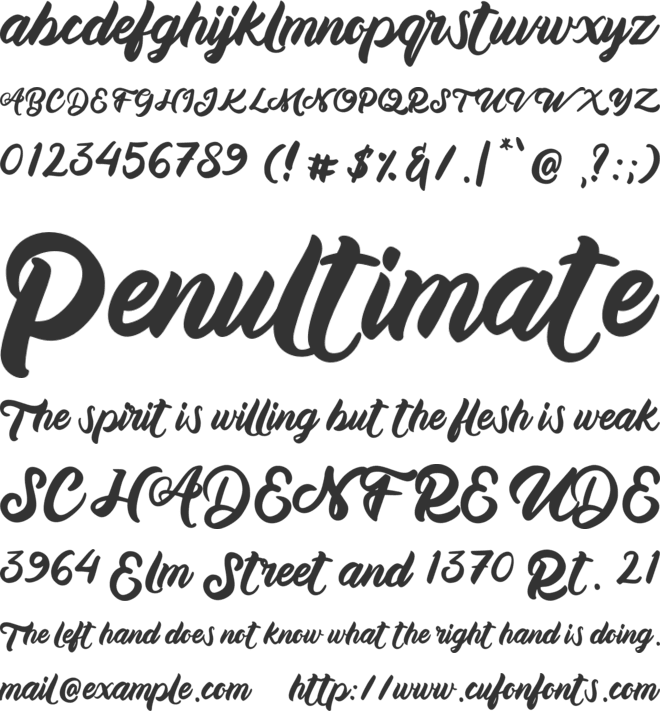 Bafalia font preview