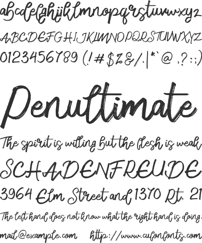 Emargo font preview