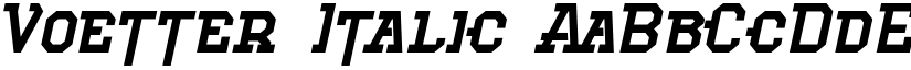 Voetter Italic font