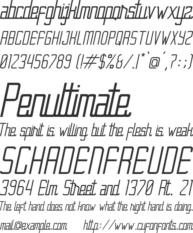 BraceLine font preview