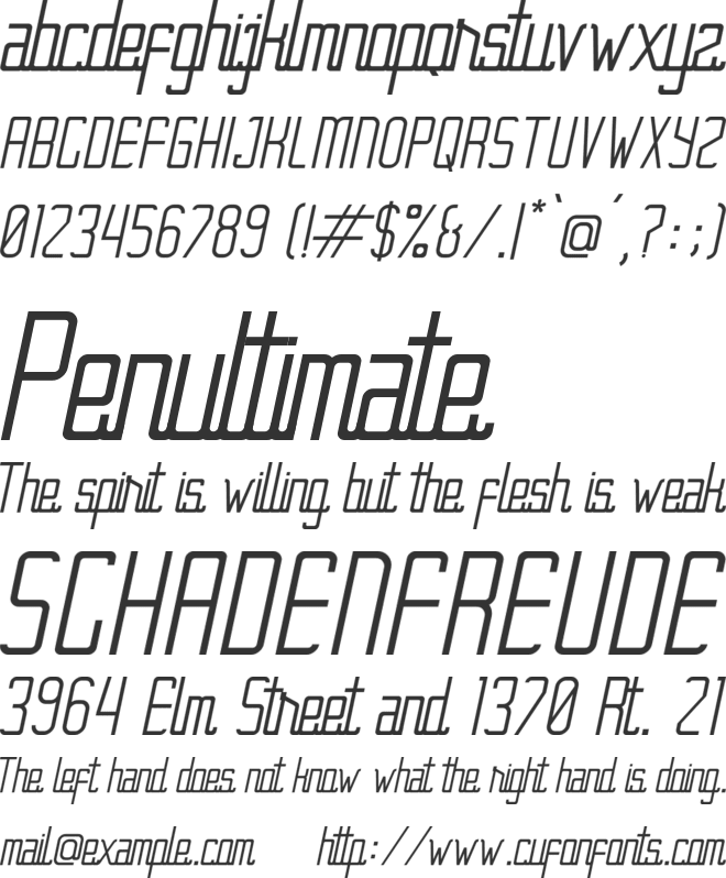 BraceLine font preview