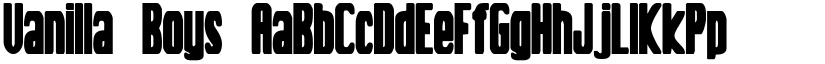 Vanilla Boys font