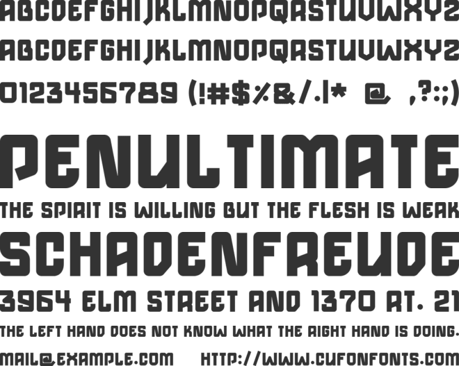 Blocker font preview