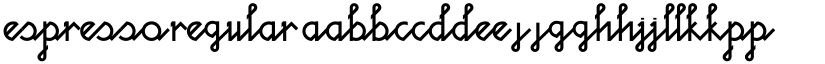 ESPRESSO Regular font