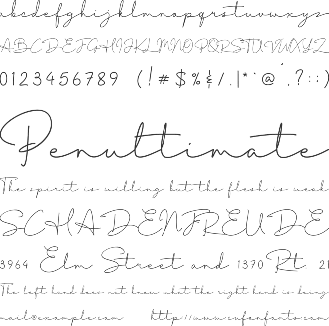 Thimberly font preview