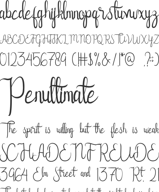 Flower Adaline font preview